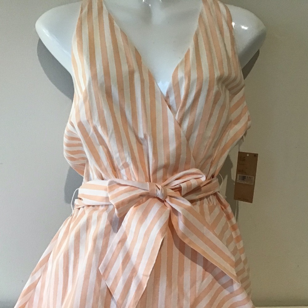 Cremieux Dress 6 Maxi NWT $149 Peach White Stripe - Picture 6 of 16